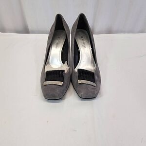 Naturalizer Grey Suede Pump Heels Size 8